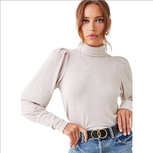 Forever 21 Turtleneck With Bloom Sleeves, Woman's Size S